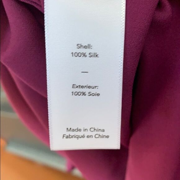 Elizabeth and James purple silk blouse with bow - Picture 8 of 8